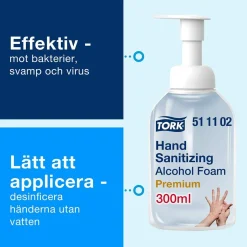 Handdesinfektion Tork Alkoholskum 75 300ml