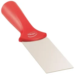 Handskrapa Vikan Rostfri Gängat Handtag Röd 50mm