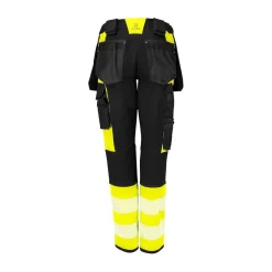Hantverksbyxa Projob 6543 Dam Stretch Varselgul/Svart C34
