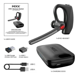 Headset Mixx Mono B10c Laddningsfodral Dongel UC Teams