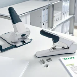 Häftapparat Leitz 5552 Flat Clinch Helstapel 60 Ark Grå