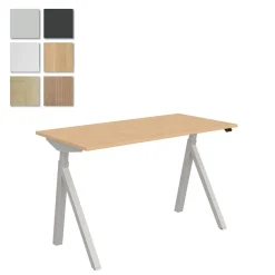 Höj-& Sänkbart skrivbord Lanab El Björk/Silver 1200x600mm
