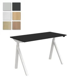 Höj-& Sänkbart skrivbord Lanab El Björk/Vit 1200x600mm