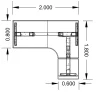 Höj-& Sänkbart Skrivbord Lanab Höger Bok/Antracit 2000x1800mm