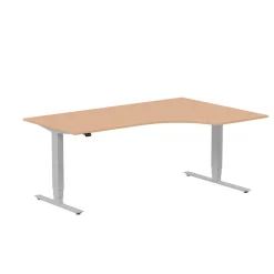 Höj-& Sänkbart Skrivbord Lanab Höger Bok/Silver 1800x1200mm