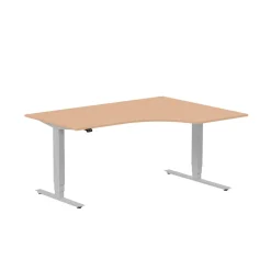 Höj-& Sänkbart Skrivbord Lanab Höger Bok/Silver 1600x1200mm