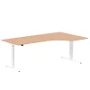 Höj-& Sänkbart Skrivbord Lanab Höger Bok/Vit 2000x1200mm