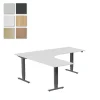 Höj-& Sänkbart Skrivbord Lanab Vänster Bok/Antracit 2000x2000mm