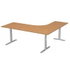 Höj-& sänkbart skrivbord Lanab Vänster Bok/Silver 1800x1800
