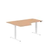 Höj-& Sänkbart Skrivbord Lanab Vänster Bok/Vit 1600x1200mm