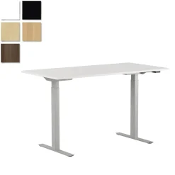 Höj-& Sänkbart skrivbord Lotus 2 motorer Sil/Vit 1200x800mm