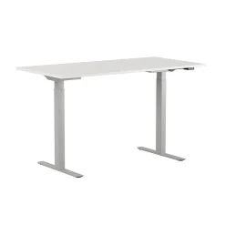 Höj-& Sänkbart skrivbord Lotus 2 motorer Sil/Vit 1600x800mm