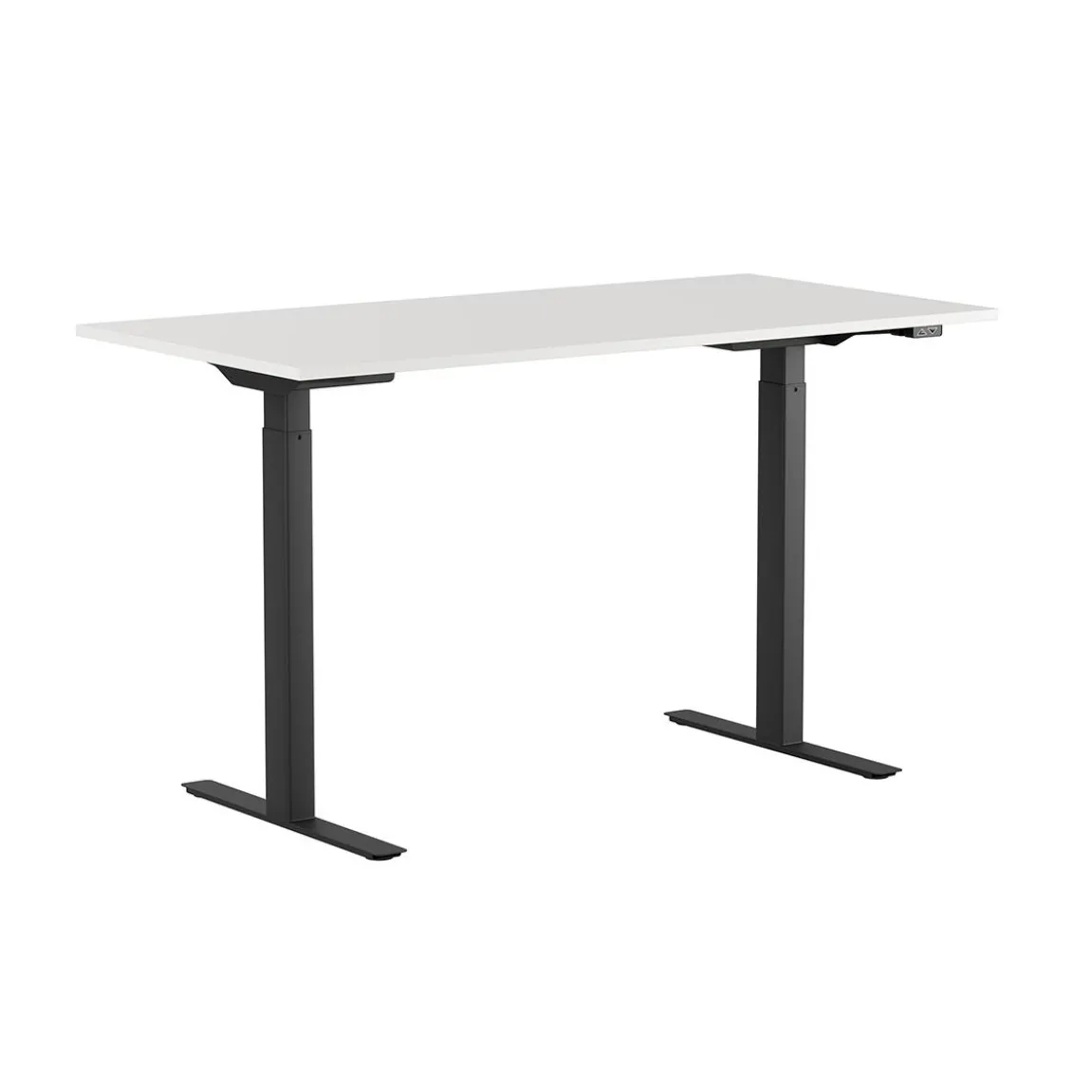 Höj-& Sänkbart skrivbord Lotus 2 motorer Sva/Vit 1600x800mm