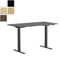 Höj-& Sänkbart skrivbord Lotus 2 motorer Sva/Vit 1200x800mm