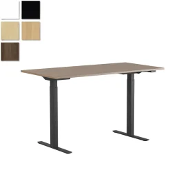Höj-& Sänkbart skrivbord Lotus 2 motorer Sva/Vit 1400x800mm