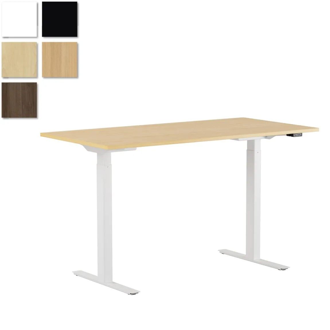 Höj-& Sänkbart skrivbord Lotus 2 motorer Vit/Vit 1400x800mm