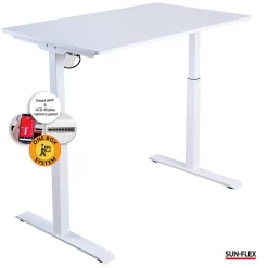 Höj- Sänkbart Skrivbord Sun-Flex Easydesk Elite vit 1200x600 mm