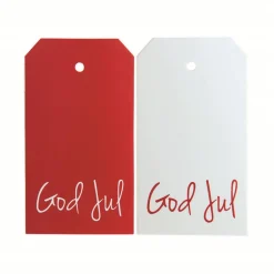 Hängetikett Manilla God Jul 2 Motiv Sorterad 50x90mm