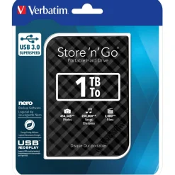Hårddisk Verbatim Store ´N´ Go 2,5" USB 3.0 Gen 2 Svart 1TB