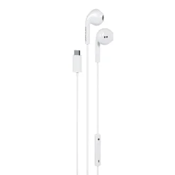 Hörlurar Happy Plugs USB-C Trådbunden Vit