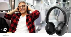 Hörlurar Nedis Trådlösa Over-Ear Svart