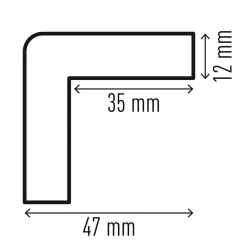 Hörnskydd Durable C35 Gul/Svart 1000x47x47mm