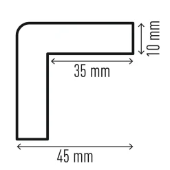 Hörnskydd Durable Magnetisk C35 Gul/Svart