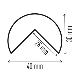 Hörnskydd Durable Magnetisk C25R Gul/Svart