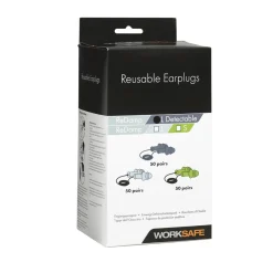 Hörselpropp Worksafe ReDamp Snöre Metalldetektbara