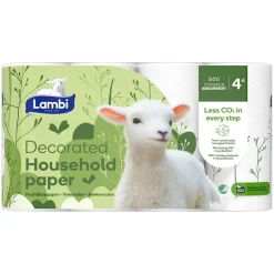Hushållspapper Lambi Classic Dekor 3-lg Vit 13m