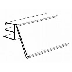 Hyllkantslist SHP Vinklad För 2-Trådhylla Transparent 39x885mm