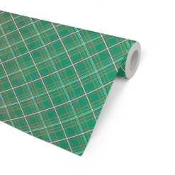 Julpapper Tartan, green 57cm x 100m