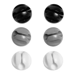 Kabelclips D-LINE 2x Sva 2x Grå 2x Vit