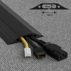 Kabelkanal D-LINE Golv PVC Pro Svart 1,8m