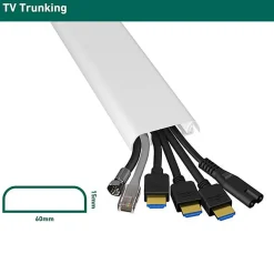 Kabelkanal D-LINE Vit 60x15cm x 1m