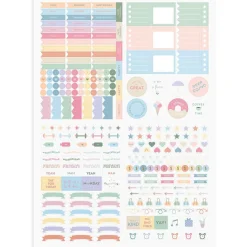 Kalenderstickers Burde 9086 Stickersark Pretty Pastels