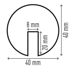 Kantskydd Durable E8R Gul/Svart 1000x40x40mm