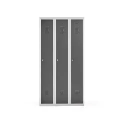 Klädskåp Click 1-dörr x 3 modul Mörkgrå 1800x900x500mm