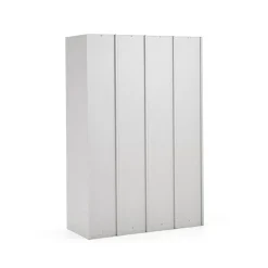 Klädskåp Click 1-dörr x 4 modul Mörkgrå 1800x1200x500mm