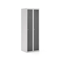 Klädskåp Click 1-dörr x 2 modul Mörkgrå 1800x600x500mm
