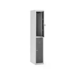 Klädskåp Click 2-dörr x 1 modul Mörkgrå 1800x300x500mm