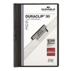 Klämmapp Durable Duraclip 30 Ark Svart A4
