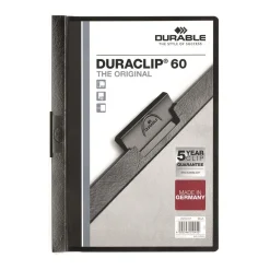 Klämmapp Durable Duraclip 60 Ark Svart A4