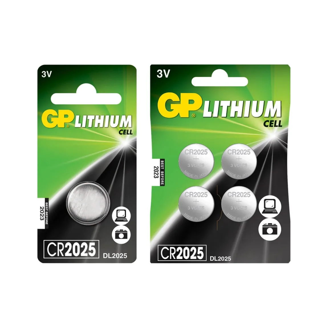 Knappcellsbatteri GP Ultra + Lithium CR2025 3V