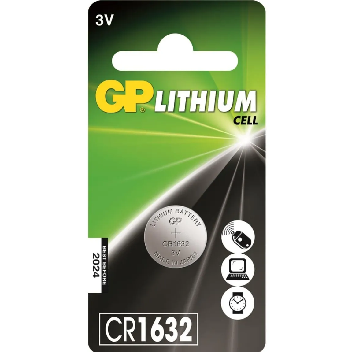 Knappcellsbatteri GP Ultra + Lithium CR1632 3V