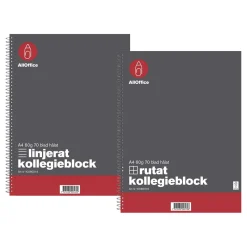 Kollegieblock AllOffice Linjerat 70 Blad A4 60g
