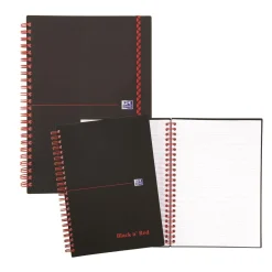 Kollegieblock Oxford Black n' Red PP Linjerat 70 Blad Svart A5 90g