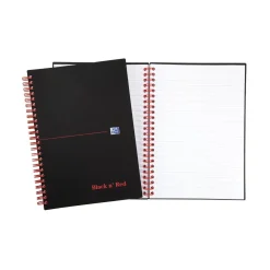 Kollegieblock Oxford Black n' Red PP Linjerat 70 Blad Svart A5 90g
