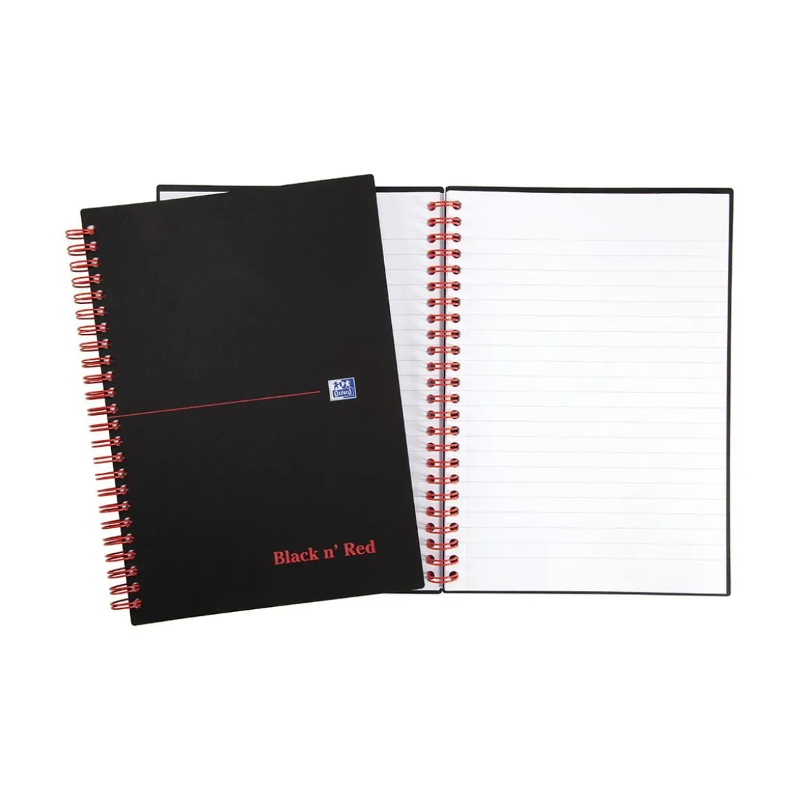 Kollegieblock Oxford Black n' Red PP Linjerat 70 Blad Svart A5 90g