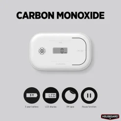 Kolmonoxidlarm Housegard CA108 Med LCD-skärm